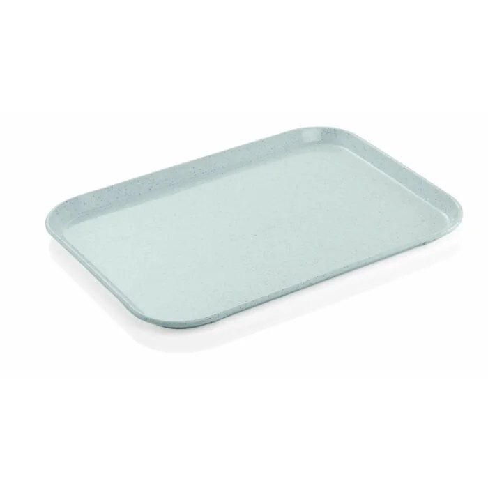 WAS Tablett Tray 97 45,5 x 35,5 cm hellgrau mitmit kleinen Punkten Polyester
