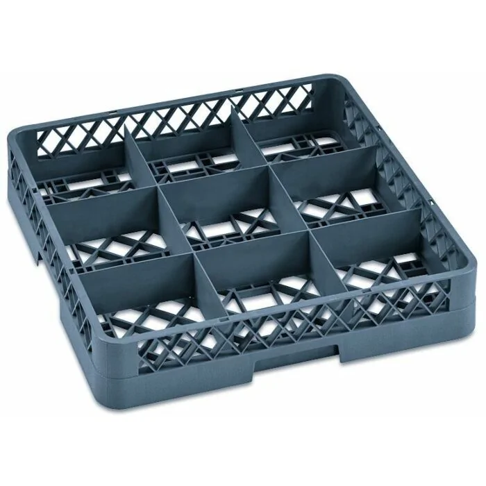 WAS Gläserkorb Dish Rack 98 mit 9 Einteilungen,50 x 50 x 10 cm Polypropylen