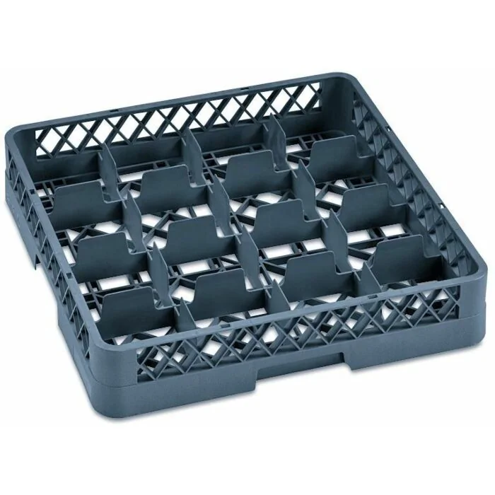 WAS Tassenkorb Dish Rack 98 mit 16 Einteilungen,50 x 50 x 10 cm Polypropylen