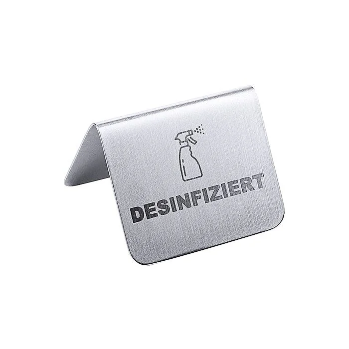 Contacto Aufsteller DESINFIZIERT