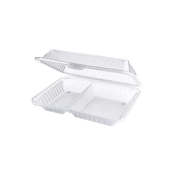 Contacto Eco-Takeouts Behälter, 2 Fächer weiß 