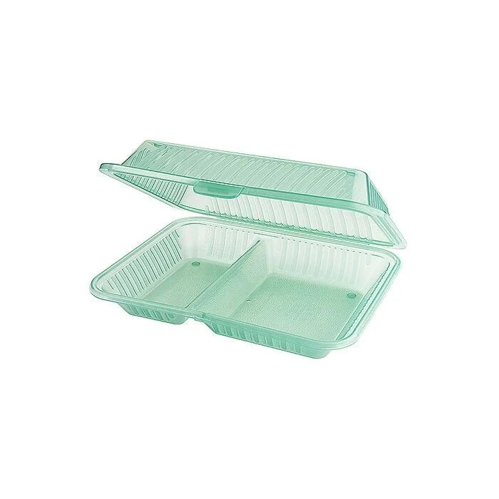 Contacto Eco-Takeouts Behälter, 2 Fächer grün