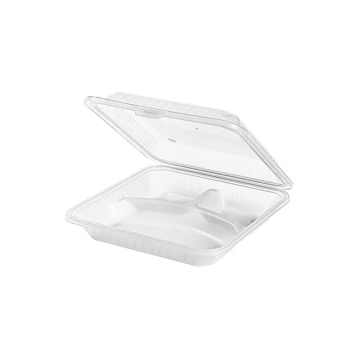 Contacto Eco-Takeouts Behälter, 3 Fächer weiß 