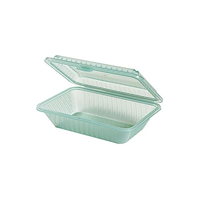 Contacto Eco-Takeouts Behälter, flacher Deckel, grün