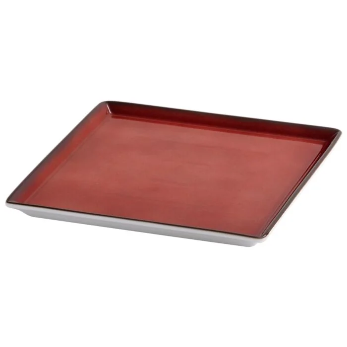 Frilich RAISER OAK Frischeplatte - Porzellanplatte, 230 x 230 mm rot