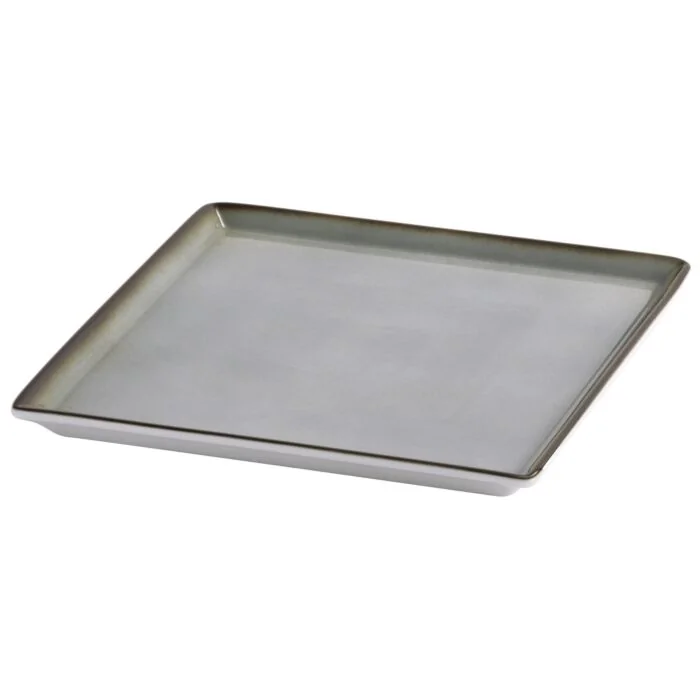 Frilich RAISER OAK Frischeplatte - Porzellanplatte, 230 x 230 mm grau