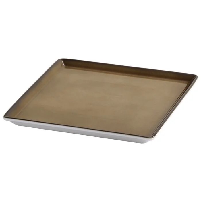 Frilich RAISER OAK Frischeplatte - Porzellanplatte, 230 x 230 mm caramel