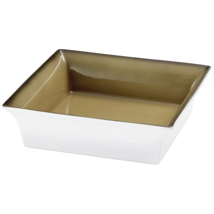 Frilich RAISER OAK Frischeschale - Porzellanschale 250 x 250 mm, caramel