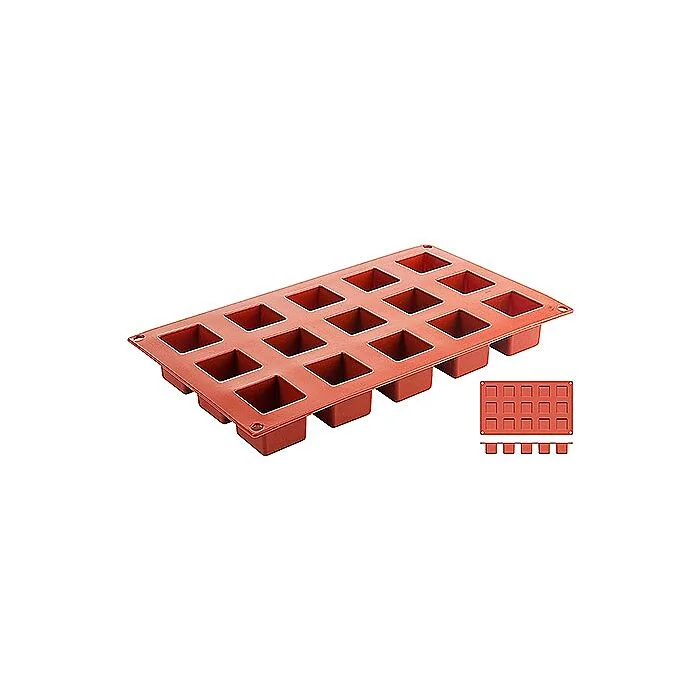 Contacto Silikon-Backmatte, Würfel, 15 Formen