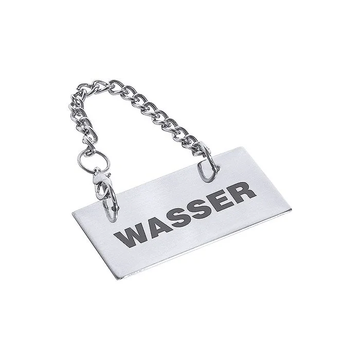 Contacto Schild für Kannen, Wasser