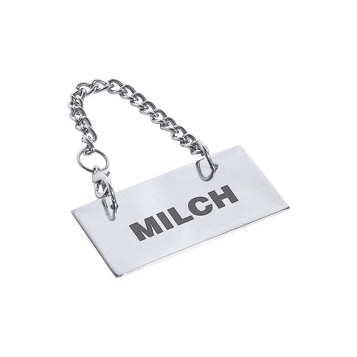 Contacto Schild für Kannen, Milch