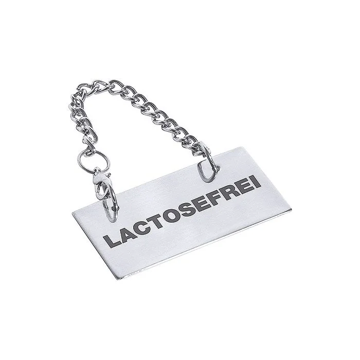 Contacto Schild für Kannen, Lactosefrei