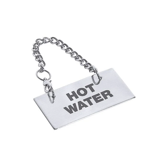 Contacto Schild für Kannen, Hot Water