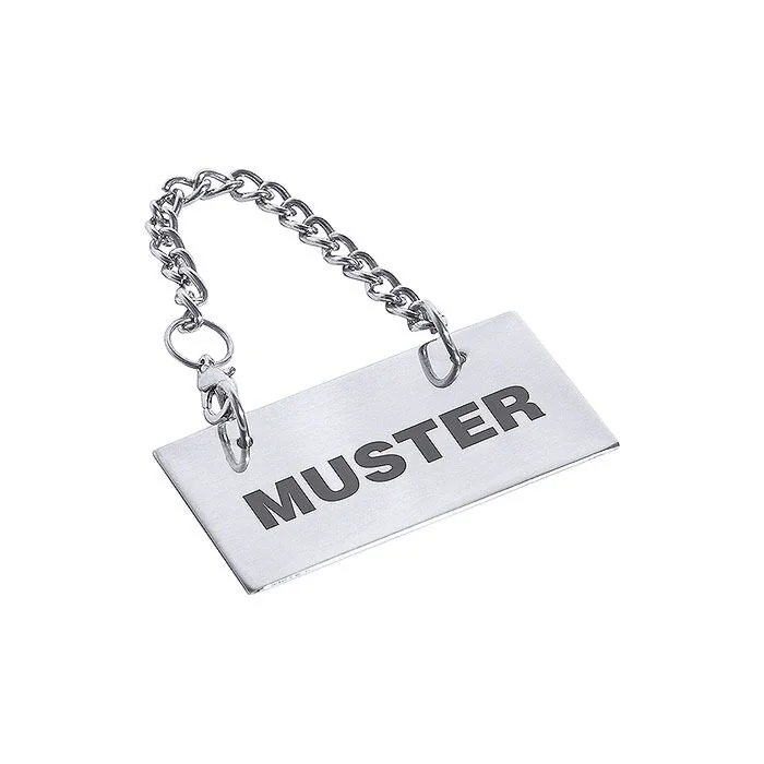 Contacto Schild für Kannen, Muster