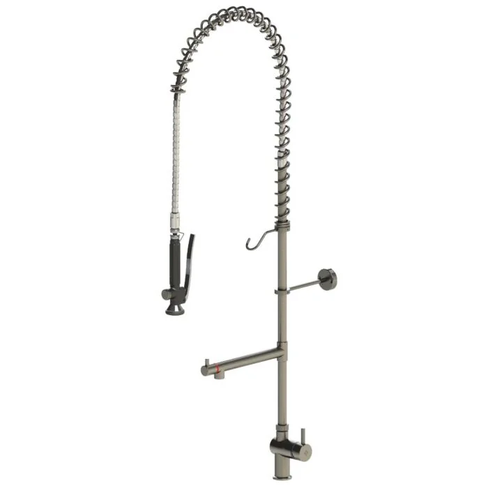 Echtermann CLASSIC CLEAN Einhebel-Standbatterie mit Schwenkventil, Schlauchlänge 1000mm