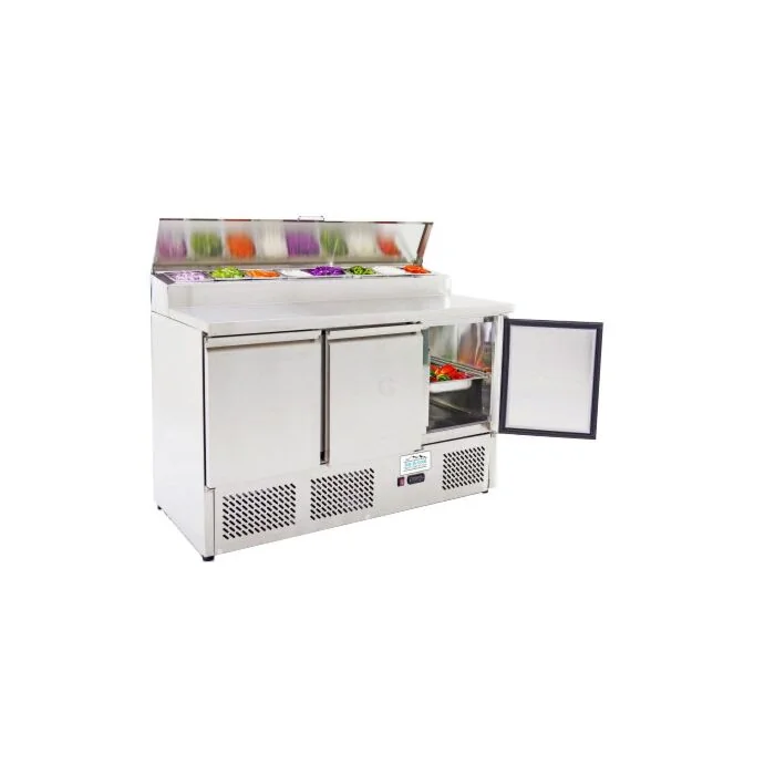 Atosa ICE3869GR 3 Türige Belegstation mit Schiebedeckel 7 x GN1/3