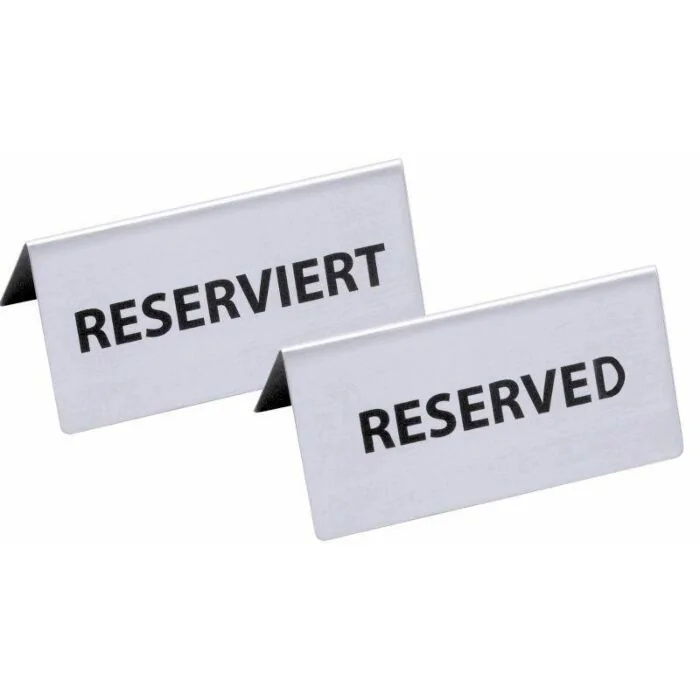 Contacto Tischschild, seidenmatt, RESERVIERT