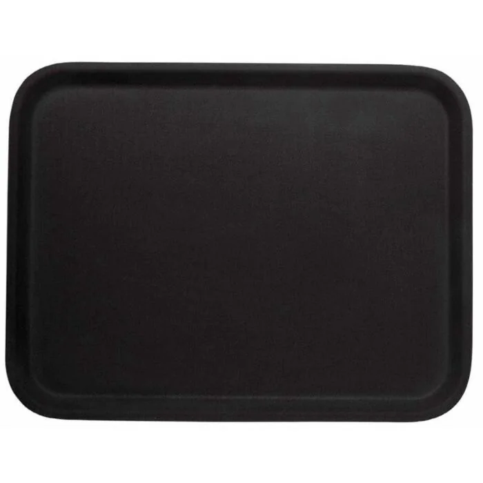 Contacto Tablett, rechteckig, rutschfest, schwarz, 460 mm