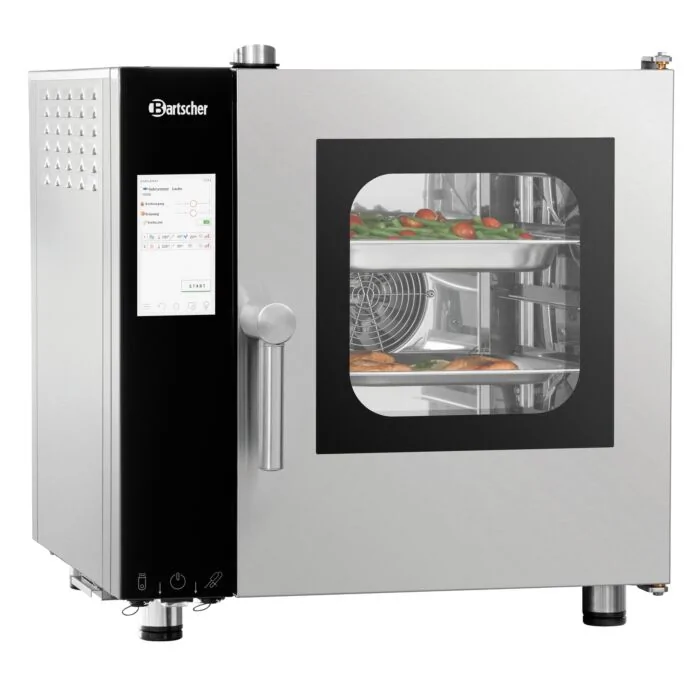 Bartscher Kombidämpfer Silversteam2 5230DRS – Frontansicht des Kombigeräts mit Touch-Display