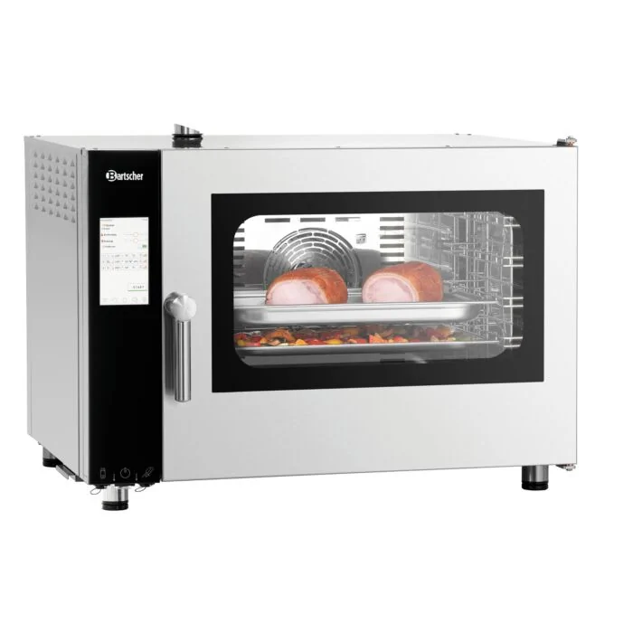 Bartscher Kombidämpfer Silversteam2 P-5110DRS – Frontansicht des Kombidämpfers mit Touch-Display