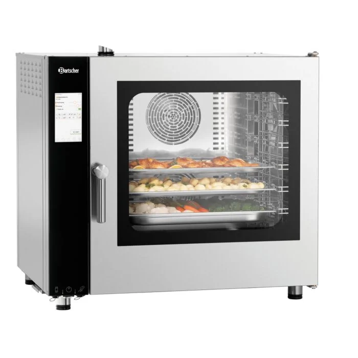 Bartscher Kombidämpfer Silversteam2 P-7110DRS – Frontansicht des Kombidämpfers mit Touch-Display