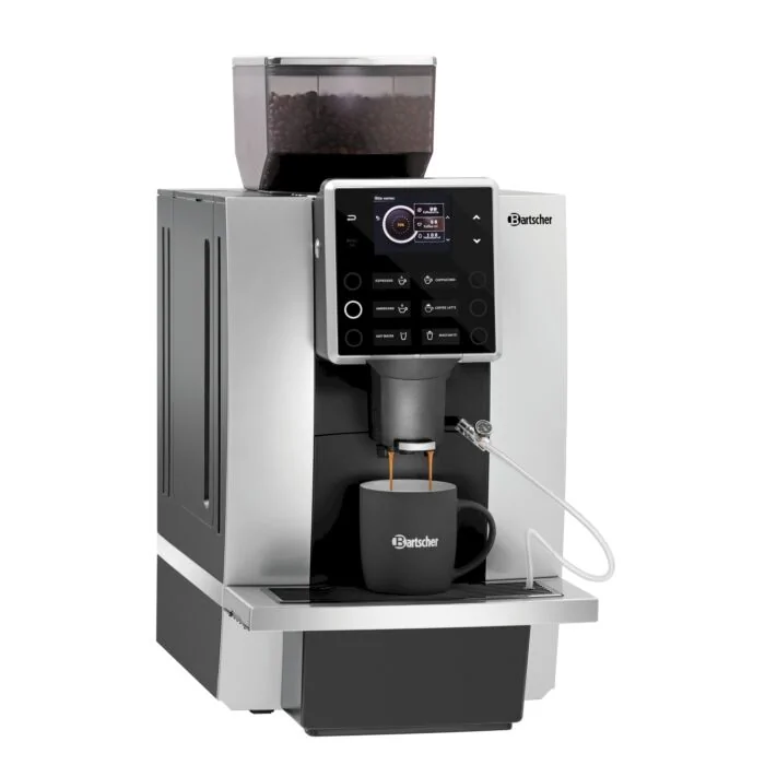 Bartscher Kaffeevollautomat KV1 Classic – Frontansicht des Vollautomaten in Silber-Schwarz