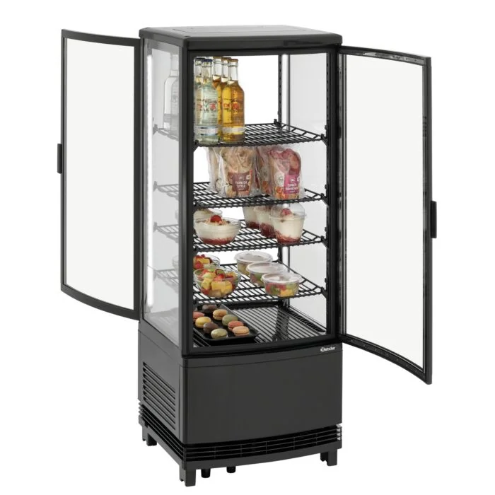 Bartscher Mini-Kühlvitrine 98L2T schwarz