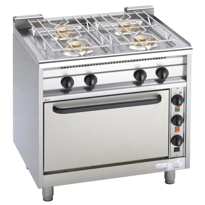 EKU Thermik 750 Gasherd PowerBurner mit Elektrobackofen GEH-4