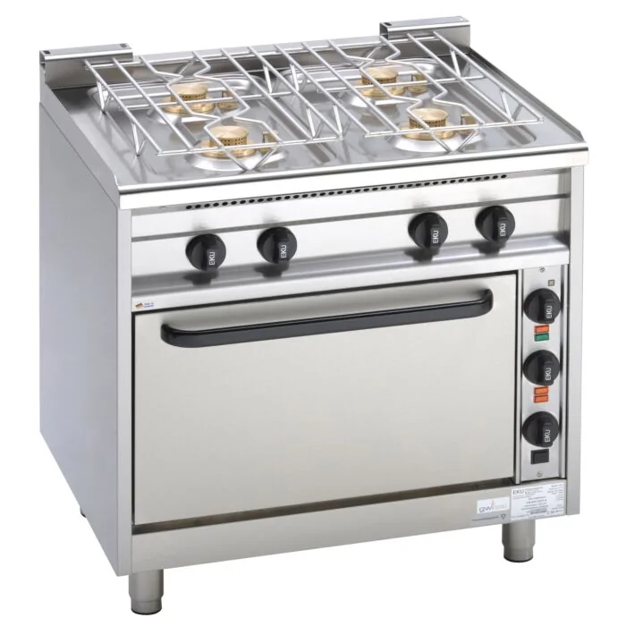 EKU Thermik 850 Gasherd PowerBurner mit Elektrobackofen GEH-4