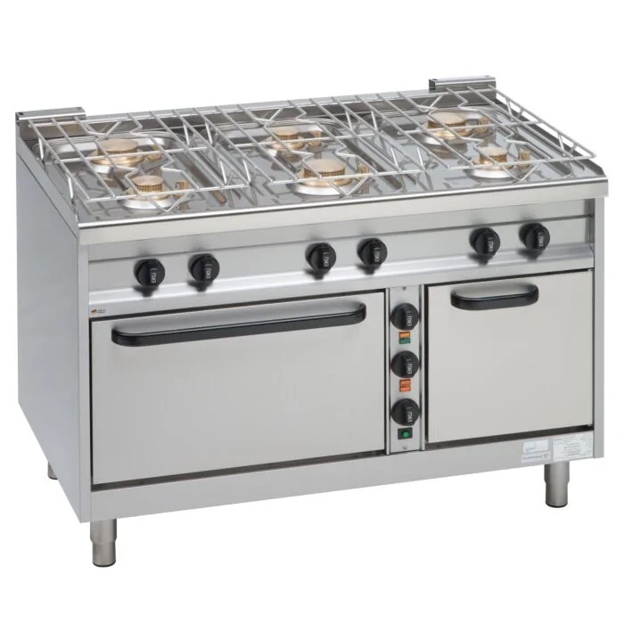 EKU Thermik 850 Gasherd PowerBurner mit Elektrobackofen GEHW-6