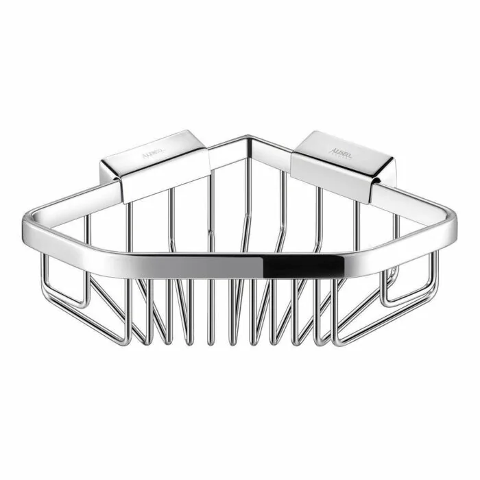 Aliseo COMPLEMENTARY Eckseifenkörbchen aus verchromtem Messing, 170 x 36 x 131 mm, zur Wandmontage in der Badecke