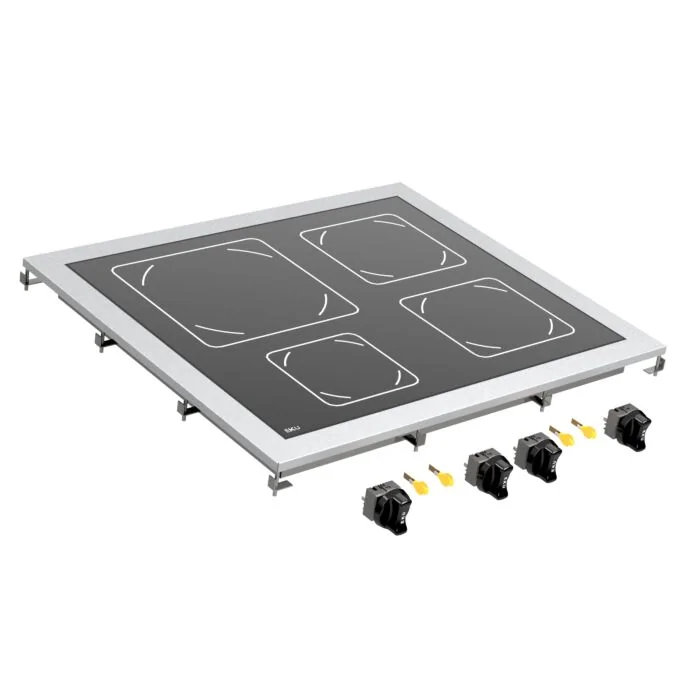EKU Thermik Integral Einbau-Ceranfelder 4-Felder-Cerankocher D-C-600-4