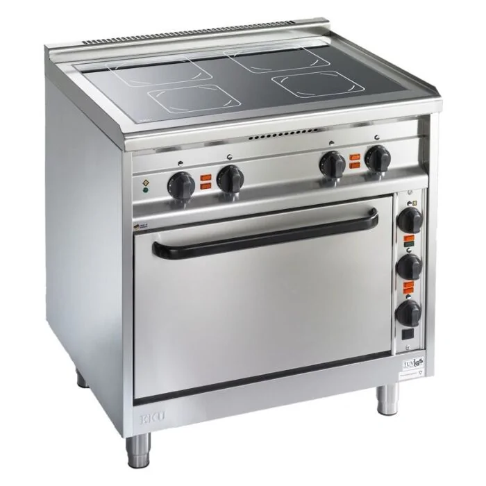 EKU Thermik 650 Elektroherd mit Ceranfeld 4 Kochzonen und Elektrobackofen