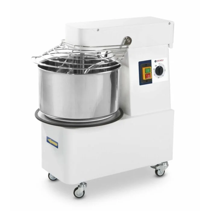 Hendi Spiralteigmaschine mit fixierter Schüssel - 10 L, 35 kg/h, 230 V / 0,37 kW, 290 x 590 x (H) 580 mm
