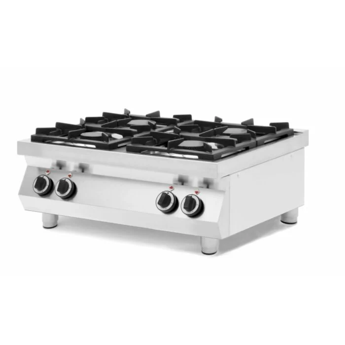 Hendi Gaskocher Kitchen Line 4 Brenner, Tischmodell, 19 kW, 800 x 700 x (H) 310 mm