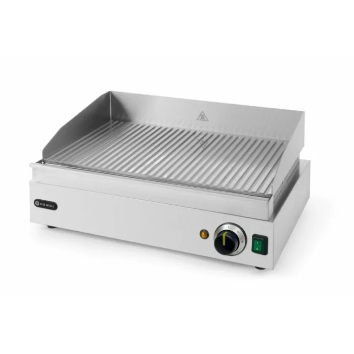 Hendi Grillplatte Profi Line, gerillte Ausführung, 230 V /2,4 kW, 550 x 420 x (H) 240 mm