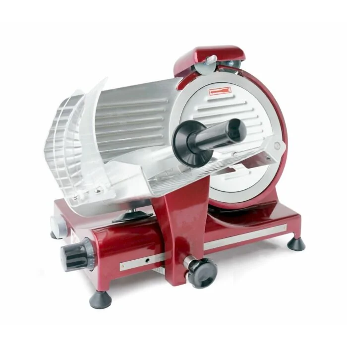 Hendi Aufschnittmaschine Profi Line 250 rote Sonderedition, 230 V / 0,32 kW, 485 x 420 x (H) 395 mm