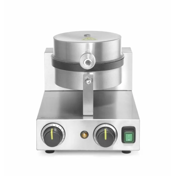 Hendi Waffeleisen rund, 50 / 220 ˚C, 230 V / 1 kW, 250 x 380 x (H) 590 mm