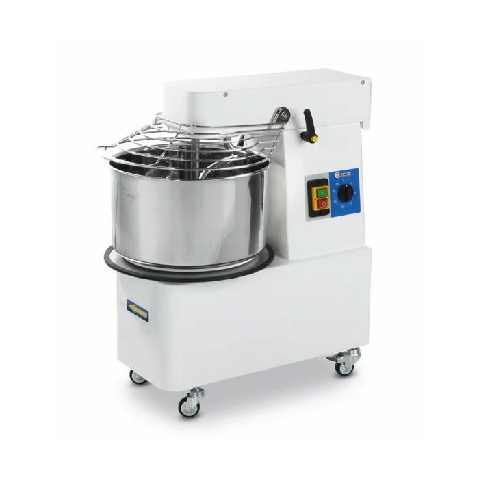 Hendi Spiralteigmaschine mit abnehmbarer Schüssel - 20 L, 56 kg/h, 22 L, 400 V / 0,75 kW, 390 x 670 x (H) 735 mm