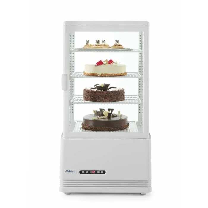 Hendi Aufsatz Kühlvitrine 68 Liter, schwarz, 2 / 6 ˚C, 230 V / 0,17 kW, R600a, 452 x 406 x (H) 891 mm