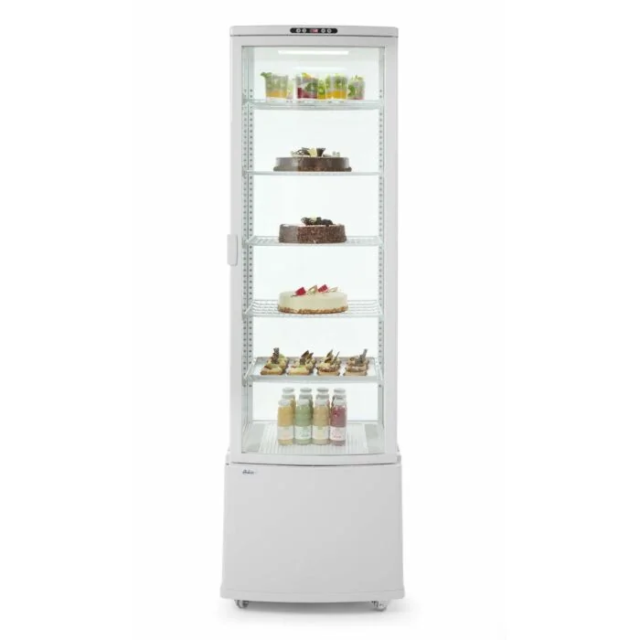 Hendi Kühlvitrine 270 Liter, weiß, 2 / 8 ˚C, 230 V / 0,29 kW, R290, 556 x 526 x (H) 1913 mm