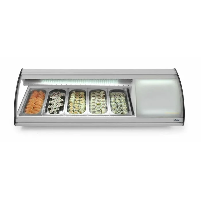 Hendi Kühlvitrine 5 x GN 1/3, 0 / 6 ˚C, 230 V / 0,16 kW, R600a, 1307 x 450 x (H) 330 mm