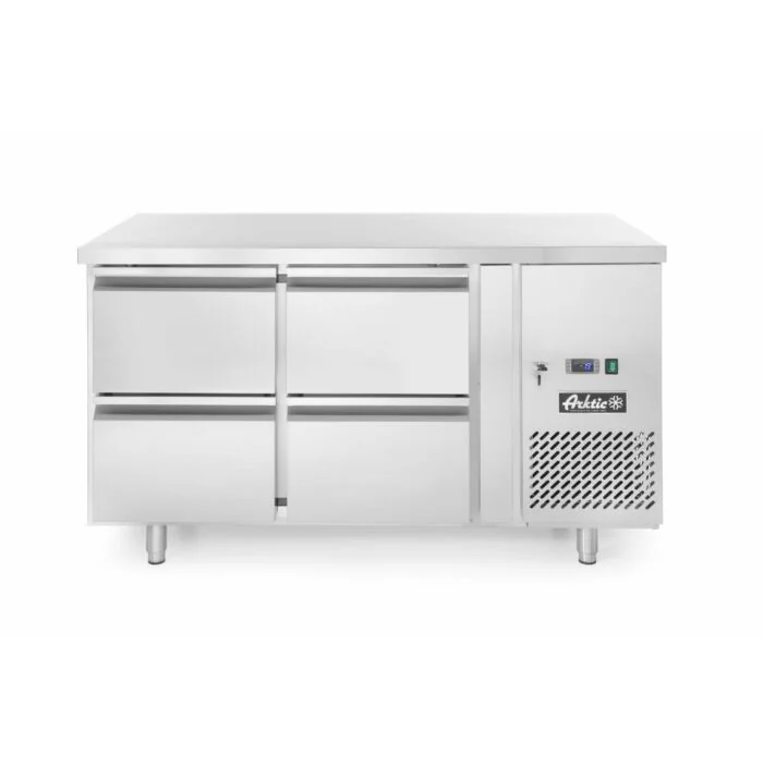 Hendi Kühltisch mit 4 Schubladen Profi Line 280 L, -2 / 8 ˚C, 230 V / 0,25 kW, R600a, 1360 x 700 x (H) 850 mm