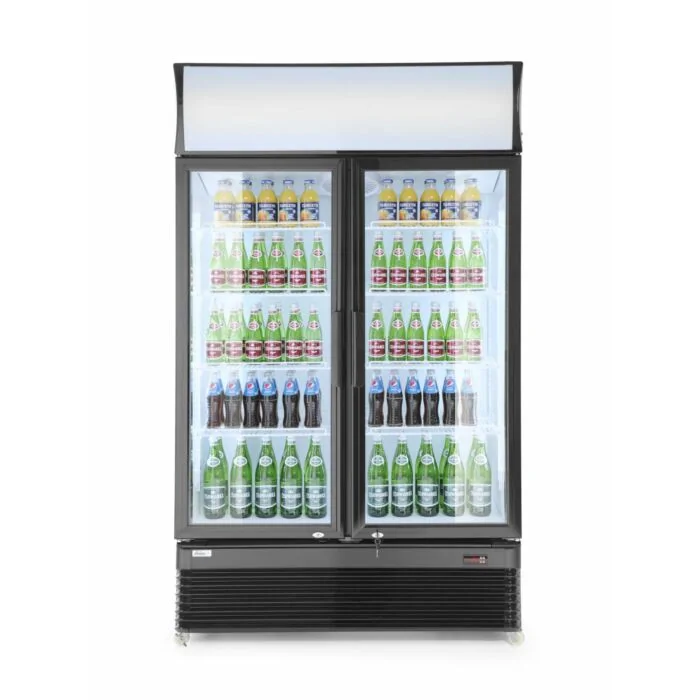 Hendi Kühlschrank 618 L mit 2 Glastüren, 2 / 10 ˚C, 230 V / 0,4 kW, R290, 1120 x 595 x (H) 1965 mm