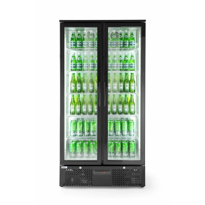 Hendi Bar Kühlschrank, zweitürig 448 L, 2 / 10 ˚C, 220 - 240 V / 0,3 kW, R600a, 900 x 515 x (H) 1820 mm