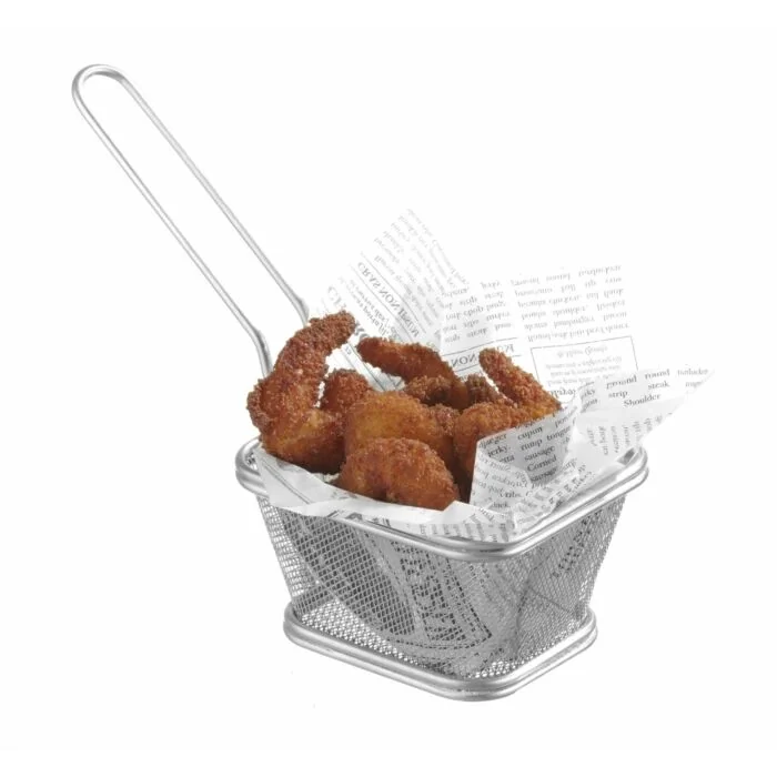 Hendi Miniatur-Frittierkörbe stapelbar, 105 x 90 x (H) 60 mm