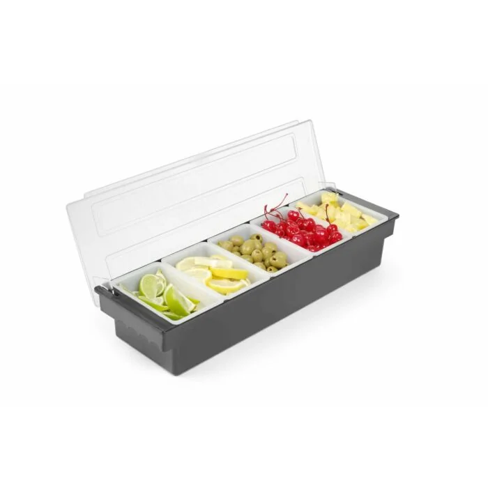 Hendi Zutatenbehälter, Schwarz, 480 x 150 x (H) 100 mm