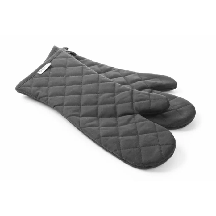 Hendi Ofenhandschuhe, feuerfeste Baumwolle - 2 Stk, Baumwolle mit feuerfester Beschichtung, (L) 380-mm