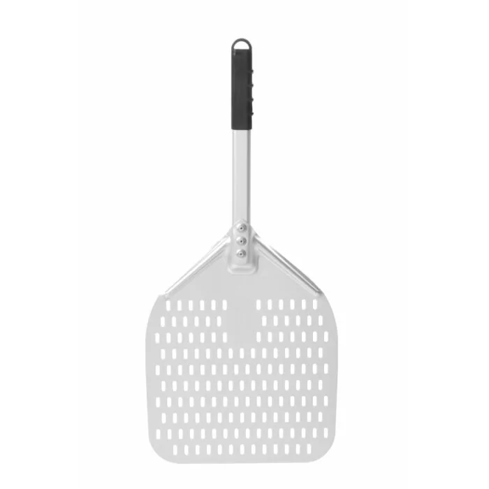Hendi Pizzaschaufel - eckig, gelocht, kurzer Griff, 305 x 560 mm