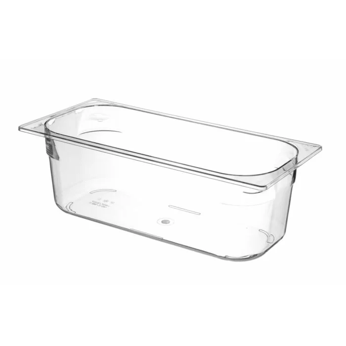 Hendi Eiscreme-Behälter Polykarbonat, 5 L, Transparent, 360 x 250 x (H) 80 mm